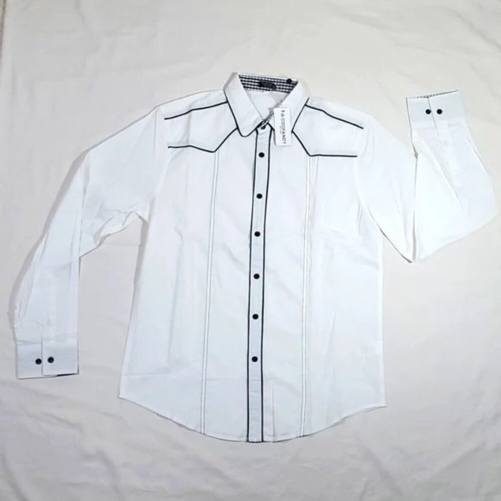 Coofandy White Linen Button Up Long Sleeve Beach Summer Shirt Small NWT